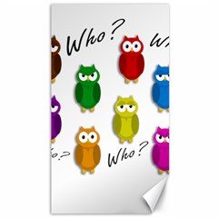 Cute Owls - Who? Canvas 40  X 72  