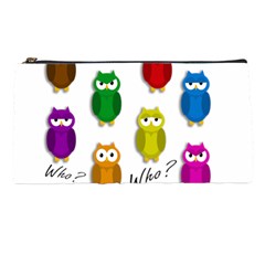 Cute Owls - Who? Pencil Cases by Valentinaart