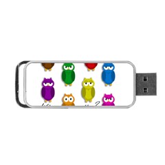 Cute Owls - Who? Portable Usb Flash (one Side) by Valentinaart