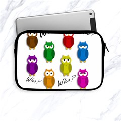 Cute Owls - Who? Apple Ipad Mini Zipper Cases by Valentinaart