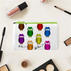 Cute Owls - Who? Cosmetic Bag (xs) by Valentinaart