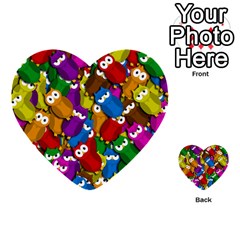 Cute Owls Mess Multi-purpose Cards (heart) 