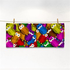 Cute Owls Mess Hand Towel by Valentinaart