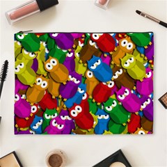 Cute Owls Mess Cosmetic Bag (xl) by Valentinaart