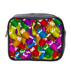 Cute Owls Mess Mini Toiletries Bag 2-side by Valentinaart