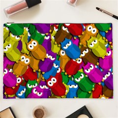 Cute Owls Mess Cosmetic Bag (xxl)  by Valentinaart