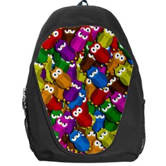 Cute Owls Mess Backpack Bag by Valentinaart