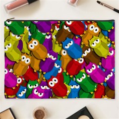 Cute Owls Mess Cosmetic Bag (xxxl)  by Valentinaart