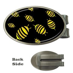 Decorative Bees Money Clips (oval)  by Valentinaart