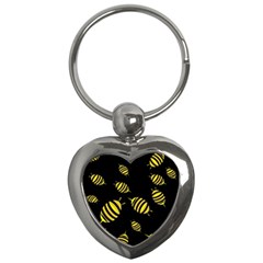 Decorative Bees Key Chains (heart)  by Valentinaart