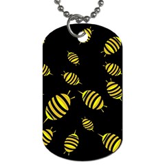 Decorative Bees Dog Tag (two Sides) by Valentinaart