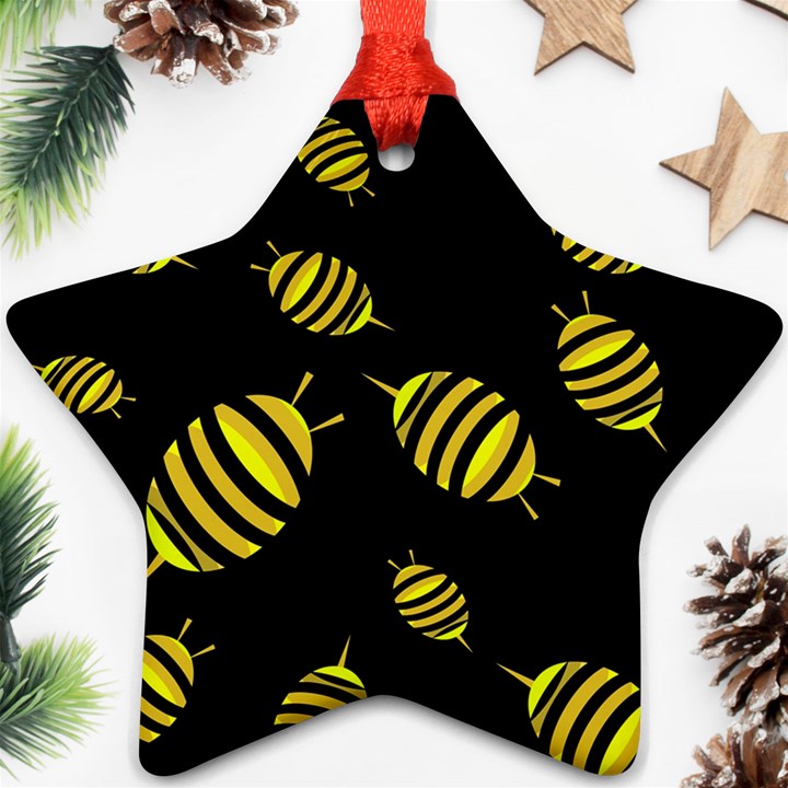 Decorative bees Star Ornament (Two Sides) 