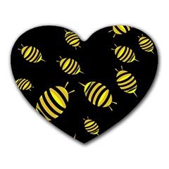 Decorative Bees Heart Mousepads by Valentinaart