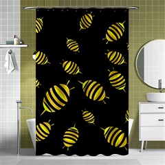 Decorative Bees Shower Curtain 48  X 72  (small)  by Valentinaart