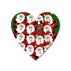 Did You See Rudolph? Heart Magnet by Valentinaart