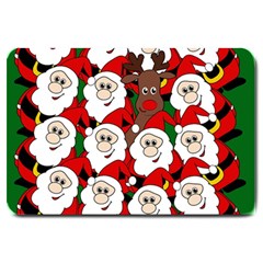 Did You See Rudolph? Large Doormat  by Valentinaart