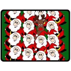 Did You See Rudolph? Fleece Blanket (large)  by Valentinaart