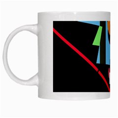 Abstract Composition  White Mugs by Valentinaart