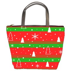 Xmas Pattern Bucket Bags by Valentinaart