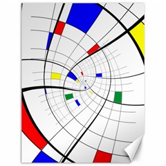 Swirl Grid With Colors Red Blue Green Yellow Spiral Canvas 12  X 16   by designworld65