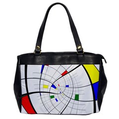 Swirl Grid With Colors Red Blue Green Yellow Spiral Office Handbags by designworld65