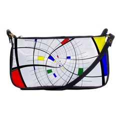 Swirl Grid With Colors Red Blue Green Yellow Spiral Shoulder Clutch Bags by designworld65