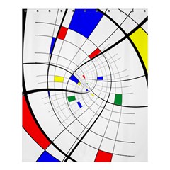 Swirl Grid With Colors Red Blue Green Yellow Spiral Shower Curtain 60  X 72  (medium)  by designworld65