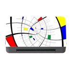 Swirl Grid With Colors Red Blue Green Yellow Spiral Memory Card Reader with CF Front