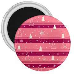 Pink Xmas 3  Magnets by Valentinaart