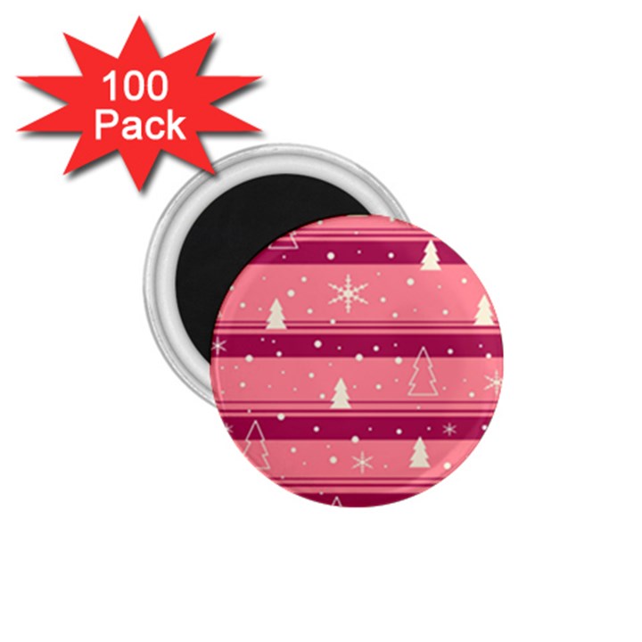 Pink Xmas 1.75  Magnets (100 pack) 