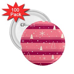 Pink Xmas 2 25  Buttons (100 Pack)  by Valentinaart