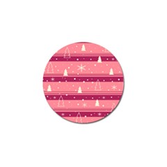 Pink Xmas Golf Ball Marker by Valentinaart