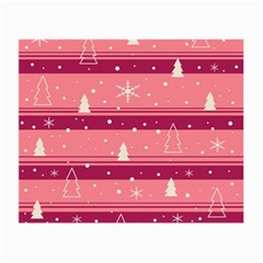 Pink Xmas Small Glasses Cloth by Valentinaart