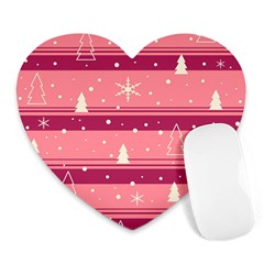 Pink Xmas Heart Mousepads by Valentinaart