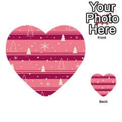 Pink Xmas Multi-purpose Cards (heart)  by Valentinaart