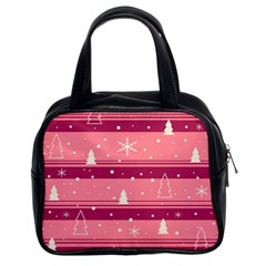 Pink Xmas Classic Handbags (2 Sides) by Valentinaart