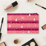 Pink Xmas Cosmetic Bag (Medium)  Back