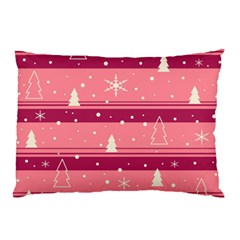 Pink Xmas Pillow Case (two Sides) by Valentinaart