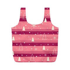 Pink Xmas Full Print Recycle Bags (m)  by Valentinaart