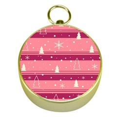 Pink Xmas Gold Compasses by Valentinaart