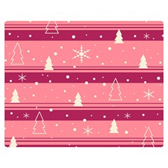 Pink Xmas Double Sided Flano Blanket (medium)  by Valentinaart