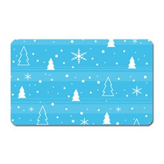 Blue Xmas Magnet (rectangular) by Valentinaart