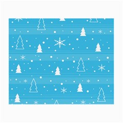 Blue Xmas Small Glasses Cloth (2-side) by Valentinaart