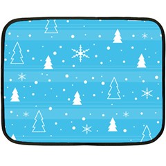 Blue Xmas Fleece Blanket (mini) by Valentinaart