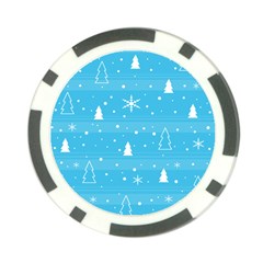 Blue Xmas Poker Chip Card Guards (10 Pack)  by Valentinaart