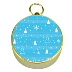 Blue Xmas Gold Compasses by Valentinaart