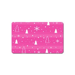 Magenta Xmas Magnet (name Card) by Valentinaart