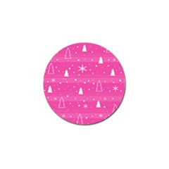 Magenta Xmas Golf Ball Marker by Valentinaart