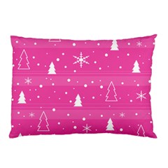 Magenta Xmas Pillow Case by Valentinaart