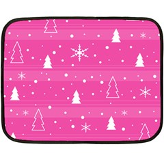 Magenta Xmas Fleece Blanket (mini) by Valentinaart